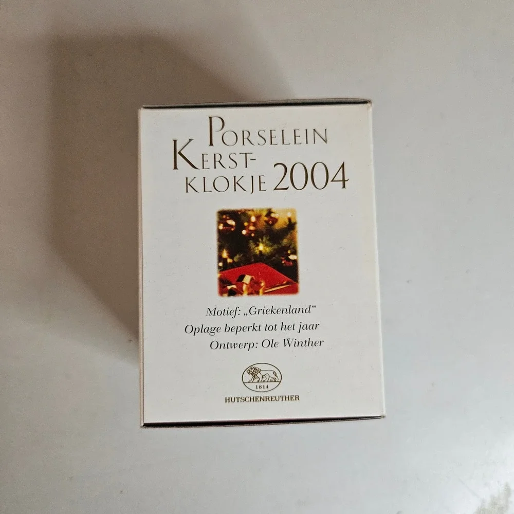 Hutschenreuther 2004 Christmas Bell Ole Winther Greece Porcelain Ornament Boxed